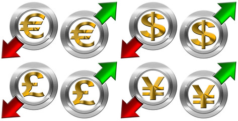 Currency with Positive and Negative Arrow