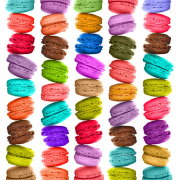 Macarons multicolores vertical