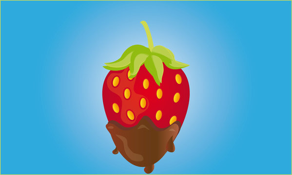 fragola con cioccolato