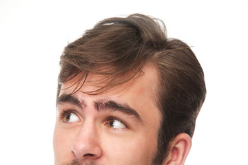 Portrait of a young man looking away
