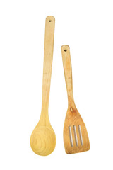 Wooden spoon and spatula