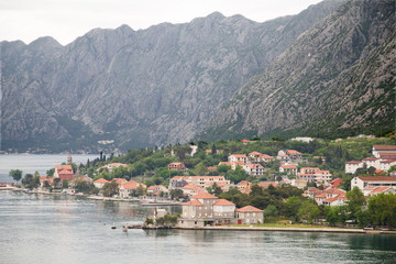 Fototapeta na wymiar Red and White Beacon on Montenegro Point