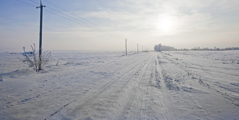 beautiful snowy expanses of the Russian winter