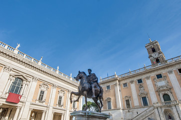 Fototapeta na wymiar Piazza del Campidoglio in Rome, Italy.