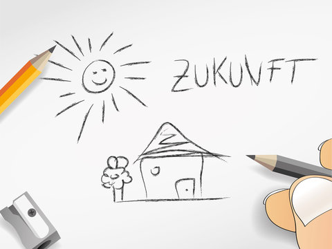 Nachricht Konzept Zukunft Umwelt Sonnenenergie HauImmobilie s