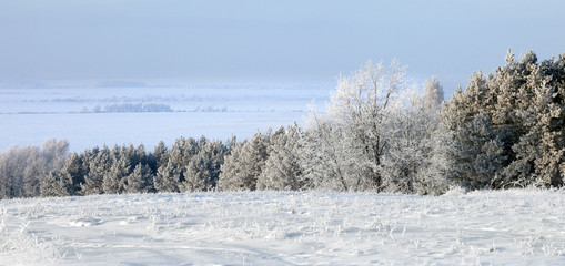 Walk through the beautiful winter scene in Russia