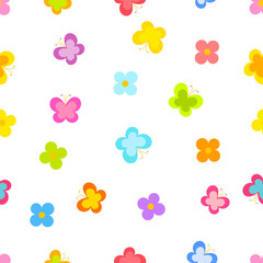 Butterflies and flowers