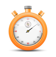 The vibrant orange stopwatch
