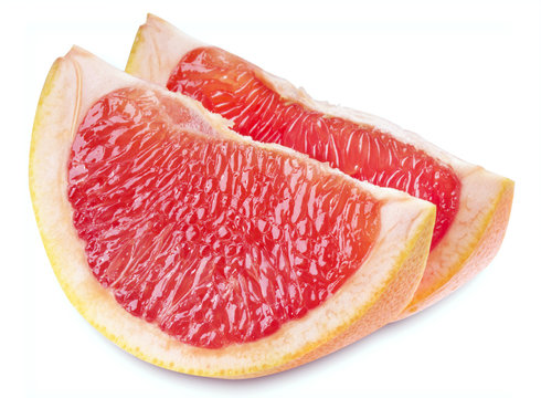 grapefruit slice with clipping path