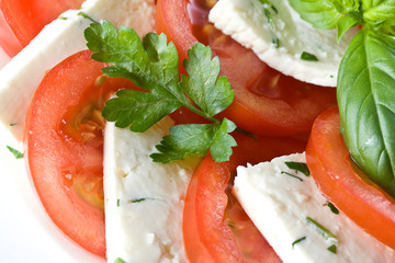 Tomatoes with cottage cheese