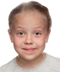 Young girl sly smile