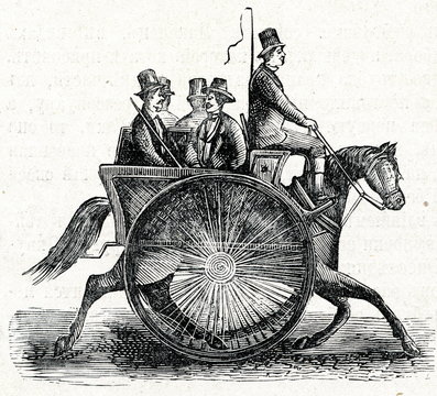 Newfangled american cart (ca. 1890)