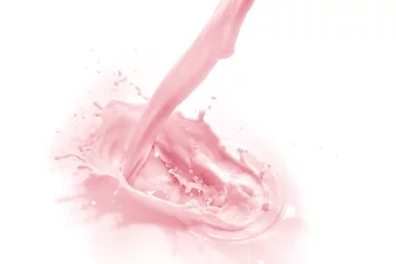 Photo sur Plexiglas Milk-shake strawberry milk splash