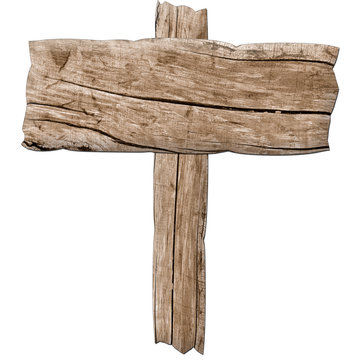 altes Holzschild leer