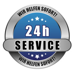 5 Star Button blau 24H SERVICE WHS WHS