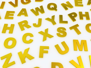 letters of the English alphabet.