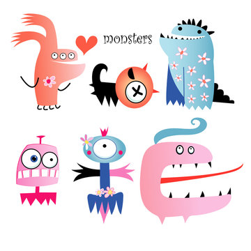 Different funny monsters