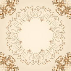 Abstract circular floral pattern