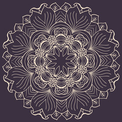 Abstract circular floral pattern