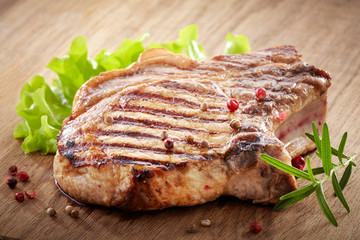 Grilled meat steak