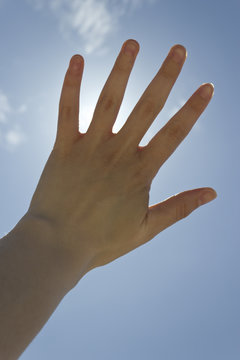 Hand in the sun