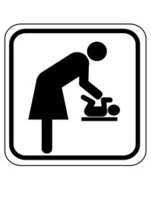 Schild Babywickelraum