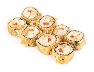 sushi, isolated on white.