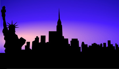 Fototapeta premium Sunset New York City