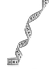 white tape measuring isolated on white background