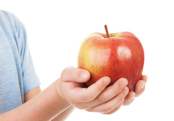 apple in child hands