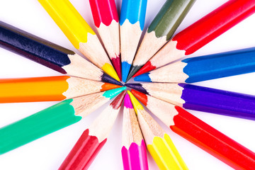 Fototapeta premium Colour pencils isolated