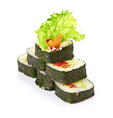 sushi, isolated on white.