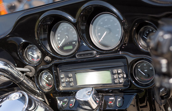 Fototapeta Generic motorcycle dashboard