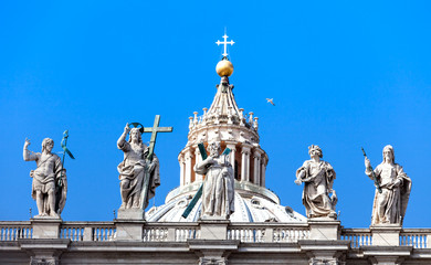 Fototapeta na wymiar Top Of St. Peter's Basilica
