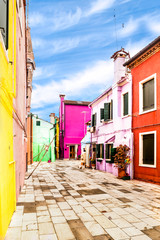 Multicolored Houses In Burano, Italy