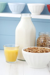Delicious healthy cereal breakfast