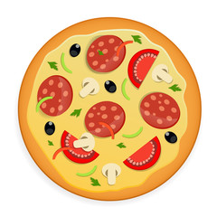 Pizza icon vector illustration.