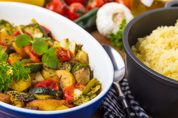 Grillgemüse und Couscous - grilled veggies and couscous