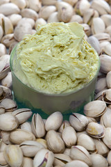 Homemade pistachio ice cream