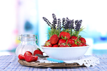 Strawberries in plate