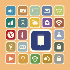 Application icons for smartphone and web