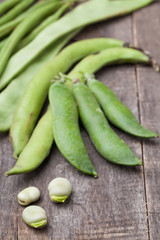 Green vegetables on a white background.