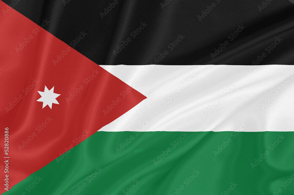 Wall mural Flag of Jordan