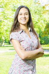Fototapeta premium beautiful smiling young woman