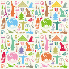 travel seamless background