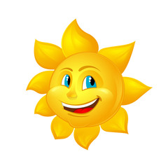 beautiful cartoon sun