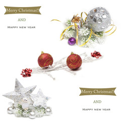 Collage with christmas decoration