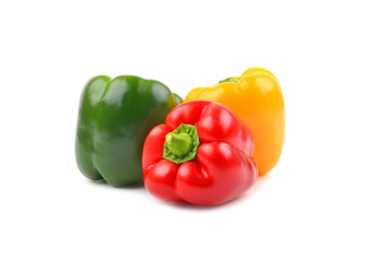 Three fresh sweet peppers