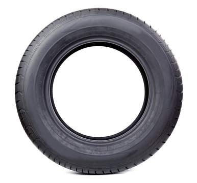 Isolated image of radial tire