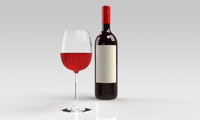 red wine and glass of wine